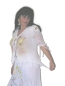 Preview: HANDGEMALTES BLUSE MIT APPLIKATIONEN