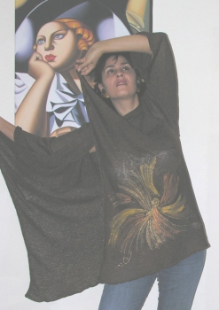HANDGEMALTE JACKE IN LAGENLOOK XXXL