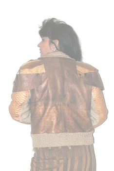 VERRÜCKTES LEDERJACKE  IN ANIMALDESIGN