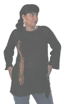 HANDGEMALTE BLUSE  N2