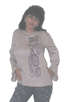 HANDGEMALTE BLUSE  N1