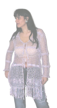 ZAUBERHAFTER HÄKELJACKE MIT GLITZER