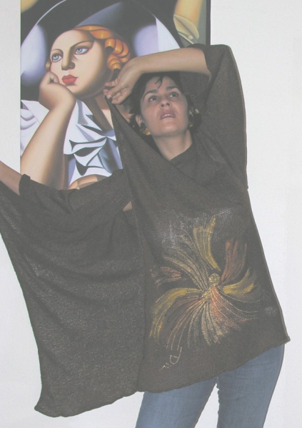 HANDGEMALTE JACKE IN LAGENLOOK XXXL