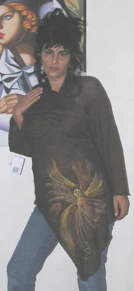 HANDGEMALTE JACKE IN LAGENLOOK XXXL