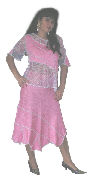 EXKLUSIVE STRICKKOSTÜM ROSA