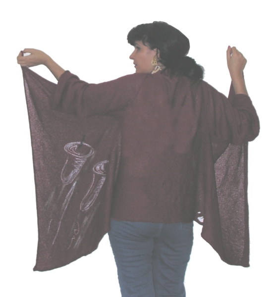 HANDGEMALTE JACKE IN LAGENLOOK XXXL N1