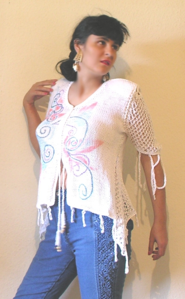 HANDGEMALTES BLUSE 1