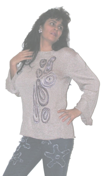 HANDGEMALTE BLUSE  N1