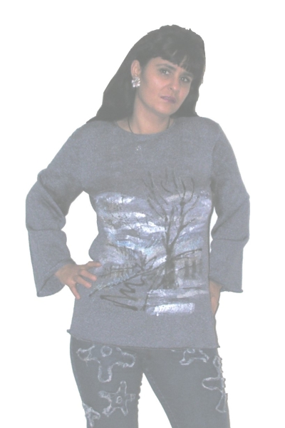 HANDGEMALTE BLUSE