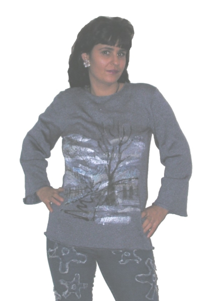 HANDGEMALTE BLUSE