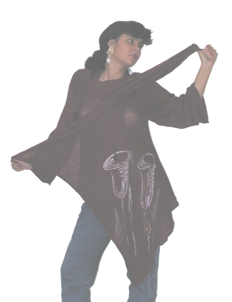 HANDGEMALTE JACKE IN LAGENLOOK XXXL N1