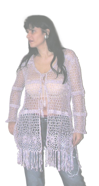 ZAUBERHAFTER HÄKELJACKE MIT GLITZER