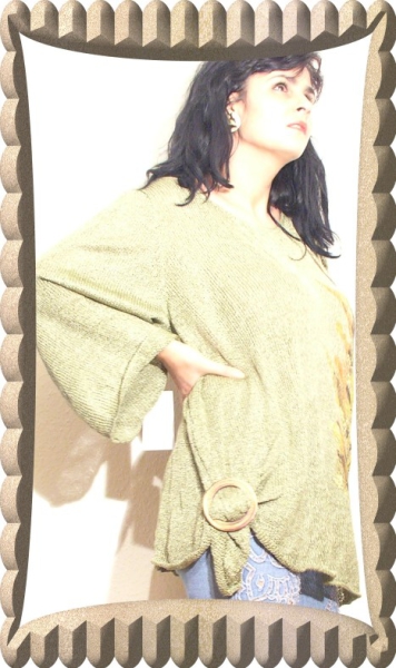 ASYMMETRISCHE HANDGEMALTE BLUSE N1